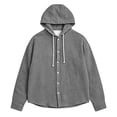 thumbnail image 3 of Chandails à Capuchon et Chandails en Molleton pour Hommes Légers à Fermeture Éclair Complète Veste à Capuche pour Activité Décontractée en Plein Air au Printemps Automne, 3 of 3