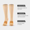 thumbnail image 3 of Calcetines de compresión de cobre para hombre y mujer, calcetines de circulación, los mejores para correr, senderismo, ciclismo, 15-20 mmHg, 3 of 4