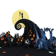 Lovepop Disney's Tim Burton's Incredible The Nightmare Before Christmas Pop Up Card, 5x7 - 3D Greeting Card, Halloween Holiday Cards, Halloween Pop Up Cards for Everyone