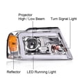 thumbnail image 3 of LED DRL Headlights Clear lens Chrome Housing Fit for Ford F150 2004-2008/Fit Lincoln Mark LT 06-08(NOT Fit for 2004 F150 Heritage/Flareside Beds Models),, 3 of 9