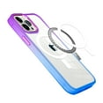 thumbnail image 3 of For Apple iPhone 14 Pro (6.1") Transparent Two Tone Gradient Colorful Frame Hybrid Compatible with MagSafe Charging Cover ,Xpm Phone Case [ Purple/ Blue ], 3 of 4