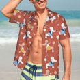 thumbnail image 7 of Sikiie Cute Poodle Dog Print Men's Hawaiian Shirt, Summer Beach Button Pocket Short Sleeve T-Shirt,Large, 7 of 7