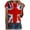Red, variant on Lilgiuy Women Graphic T-shirt Independence Day Printed Tops Round Neck Short Sleeve Pullover Blouse