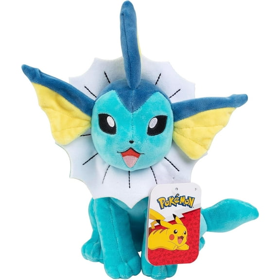 Pokemon Vaporeon 8" Plush - Officially Licensed - Eevee Evolution Figure - Soft Stuffed Animal Toy - Gift for Kids, Boys, Girls - 2
