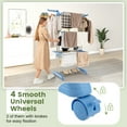 thumbnail image 6 of Topbuy 4-Tier Foldable Clothes Drying Rack, Oversized Drying Rack w/ Lockable Wheels & Rust-proof Metal Frame, 6 of 9