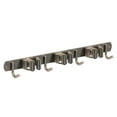 thumbnail image 2 of Broom Holder Wall Mount, Stainless Steel Mop and Broom Hanger Wall Mounted Garage Storage Rack Kitchen Garden Tool Organizer with 3 Racks & 4 Hooks (Free Adhesive and Nail), 2 of 11