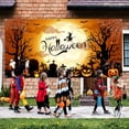 thumbnail image 5 of 13X6 ft Happy Halloween Garage Door Decoration Background Pumpkin Black Cat Ghost Castle Backdrop Decor for Halloween Indoor Outdoor Child Kids Cool Halloween Theme Party Decor Banner Cover, 5 of 5