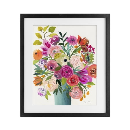 Stupell Industries Jewel Of Summer Bouquet Black Framed Print Under Glass, design by Suzanne Allard