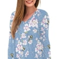 thumbnail image 3 of Camiseta De Mujer Con Cuello En V Camiseta De Mujer Camiseta De Mujer Suave Camiseta De Manga Larga Cuello En V Camiseta Femenina Estampado Floral Manga Larga Suave Transpirable ANGGREK Ocean Broad Surfboard Fins, 3 of 5