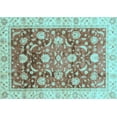 thumbnail image 1 of Ahgly Company Indoor Rectangle Oriental Light Blue Traditional Area Rugs, 5' x 8', 1 of 4