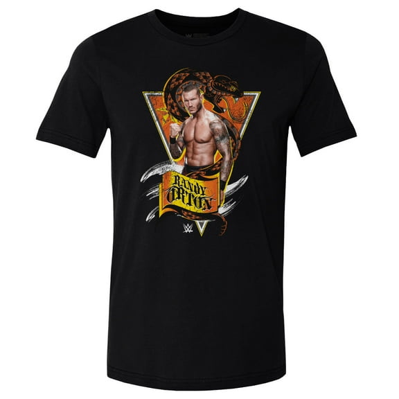 Men's 500 Level Black Randy Orton Snake Flag T-Shirt