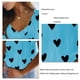thumbnail image 5 of Blusa sin mangas con estampado de patrón en forma de corazón y cuello en V para mujer, blusa informal de moda sin mangas con volantes, 5 of 6