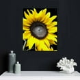 thumbnail image 4 of ONETECH  Sunflowers Canvas Wall Art Yellow Flowers Pictures Modern Florals Black and White Painting Framed for Bathroom Bedroom Kitchen Dinning Room Living Room Home Office Wall Décor, 4 of 4