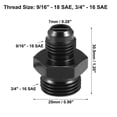 thumbnail image 6 of Unique Bargains Universal AN8 to AN6 Fuel Rail Adapter Connector Fitting with O Ring Black 2 Pcs, 6 of 6