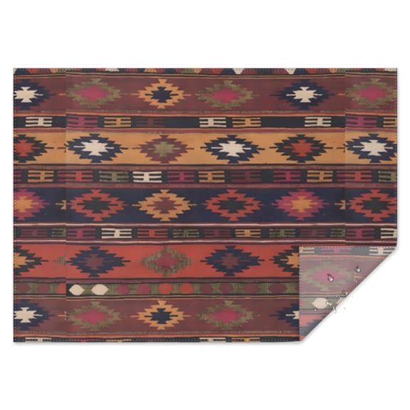 Boho Bohemia Geometric Line Art Rectangle Tablecloth 60"x84",Waterproof Polyester Rectangle Table Cloth, Wipeable Spillproof Polyester Tablecloth for Dining, Camping, Indoor and Outdoor