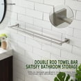 thumbnail image 4 of KOKOSIRI 32 Inch Double Towel Bar Bathroom Towel Holder Bath Towel Rails Brushed Nickel B5005BR-L32, 4 of 9