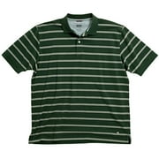 Big Men's Cotton Pique Polo with Stripes