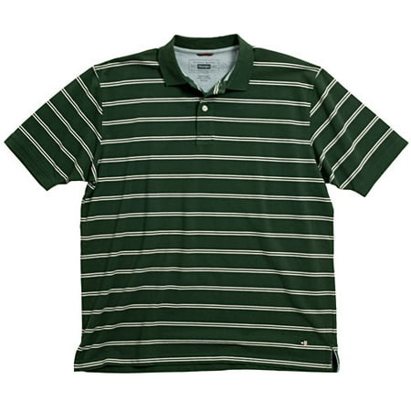 Big Men's Cotton Pique Polo with Stripes