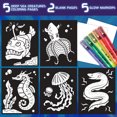 thumbnail image 3 of Crayola Glow in the Dark Coloring Set with Markers, Sea Creatures, Glow Toys for Kids, Unisex Child, 3 of 10