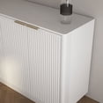 thumbnail image 6 of PORKISS 55.1" Fluted Sideboard, Modern Wood Buffet Cabinet with Storage, Accent Cabinet with Adjustable Shelves for Dining Room, Living Room & Entryway, White, 6 of 7