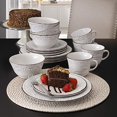thumbnail image 2 of Pfaltzgraff Trellis White 16-Piece Dinnerware Set Service For 4 Distressed White, 2 of 5