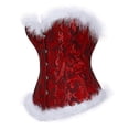 thumbnail image 2 of Women Christmas Corsets Bustiers Overbust Tops Satin Sexy Costume Corset Burlesque Santa Corselet Plus Size XS-6XL, 2 of 4