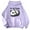 Purple, variant on Fshinging Womens Oversized Hoodies Panda Cute Cartoon Bear Print Long Sleeve Hooded With Pockets Lightweight Pullover Sweaters