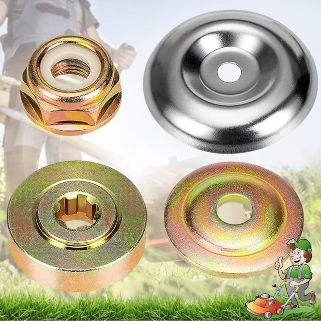 4Pcs 2 Sets Blade Box Nut Fixing Kit, Lawn Mower Metal Gear Box, Lawn Mower Metal Gear Box Accessories, Suitable for Lawn Mowers, Irrigation Machines
