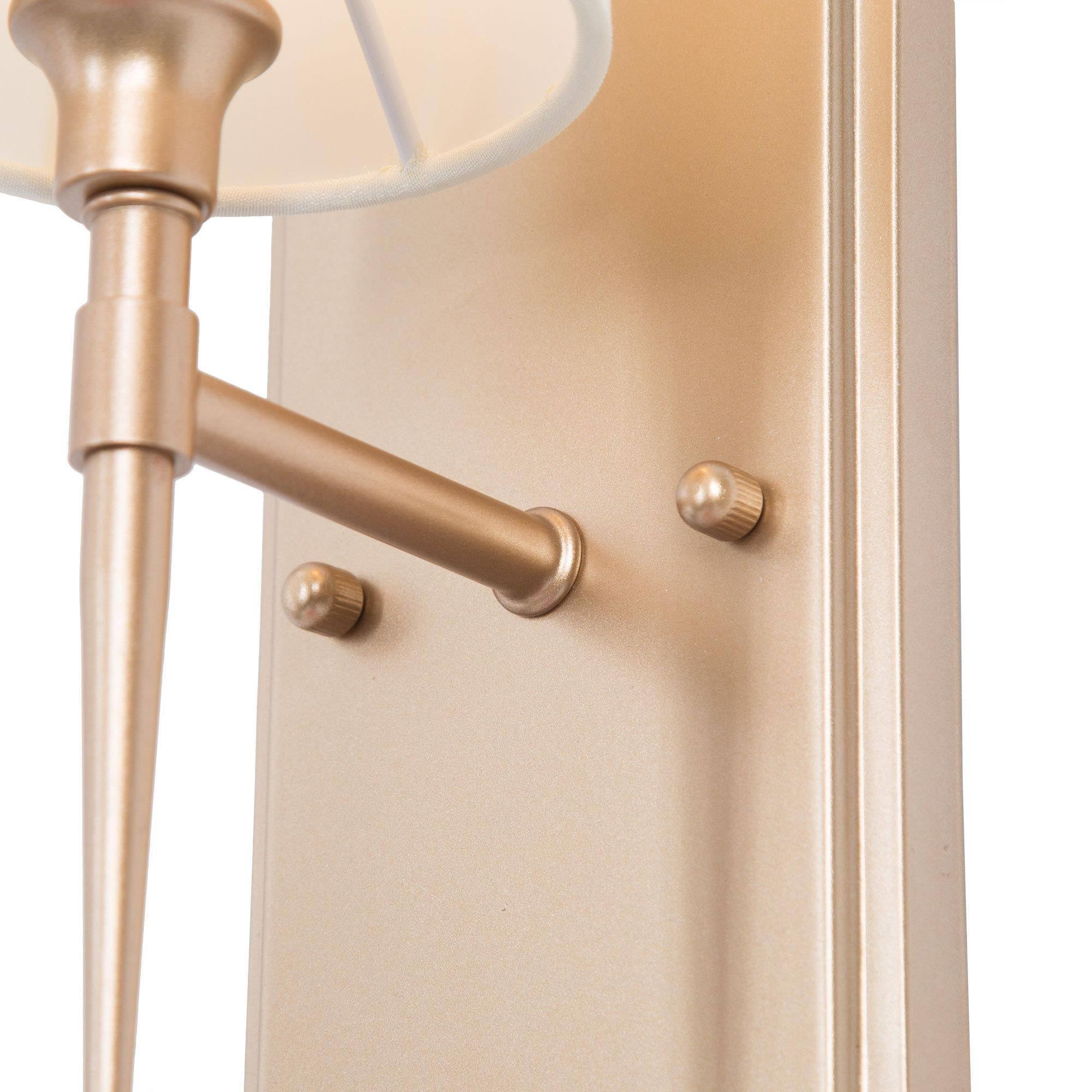 LNC Gianz 4.7-in W 1-Light Gold and White Fabric Modern/Contemporary LED Wall Sconce,12"H