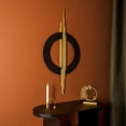thumbnail image 2 of Decoración mural ARTEPERA Geometa 3D, tamaño grande, metal negro y dorado, 2 of 9