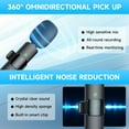 thumbnail image 3 of Dsseng Microphone Lavalier Sans Fil 2,4 GHz Audio Vidéo Portable Mini Micro avec Matériaux de Qualité et Puces Intelligentes, 3 of 15