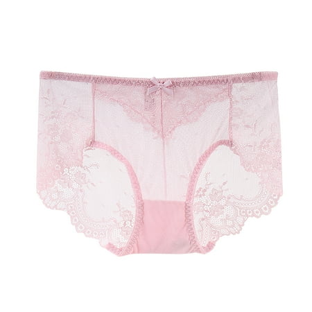 

Womens Ladies New Sexy Lace Mid-Waistmesh Cotton Crotch Thongs