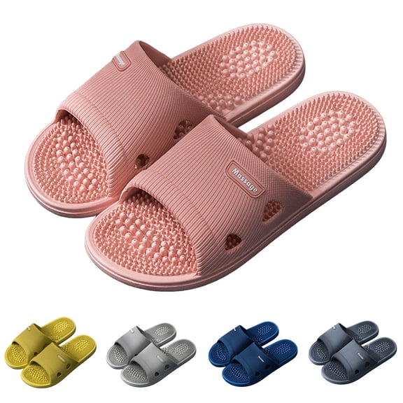 Modstep Acupressure Massage Slippers for Women Men Non Slip Plantar Fasciitis Shower Sandals Summer Comfortable Indoor Slides size 10.5 Blue