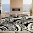 thumbnail image 2 of Design&I 4'x6' Ultra Soft Area Rug, Door Contemporary Graphic Sweeping Decorative Asymmetric Curved None Fluffy Washable Non Shedding for Bedroom Living Room Home Office, 2 of 7