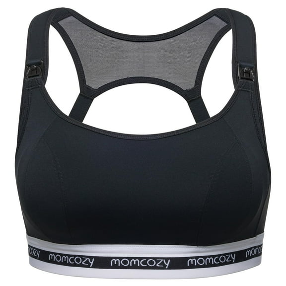 Momcozy Nursing Bras for Breastfeeding, FB012 Low-Impact Nursing Sports Bra Support Maternity Pregnancy Padded Wireless Bra
