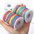 thumbnail image 2 of Gieenan 100m Rainbow Colourful Elastic Cord 1mm Thread Stretch String Craft for Beading Braiding DIY Jewelry, 2 of 6