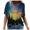 Black summer tops for women, variant on USSUMA Landcape Print V Neck T Shirts For Women V-Neck Short Sleeve Vintage Tops For Women Summer Basic Juniors Tops Blouses