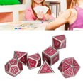 thumbnail image 1 of Dados de metal, 7 piezas de dados poliédricos, juego exquisito, juego de dados poliédricos, juego de dados de metal, tecnología de vanguardia, 1 of 9