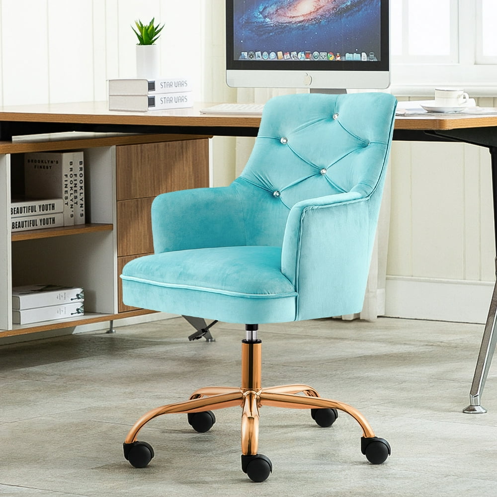 High Back Office Chair No Wheels : Swivel Office Chair PU Leather