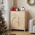 thumbnail image 3 of Rattan Sideboard Buffet Cabinet with Drawer, Adjustable Shelves, 26" x 13.8" x 32.3", 3 of 12