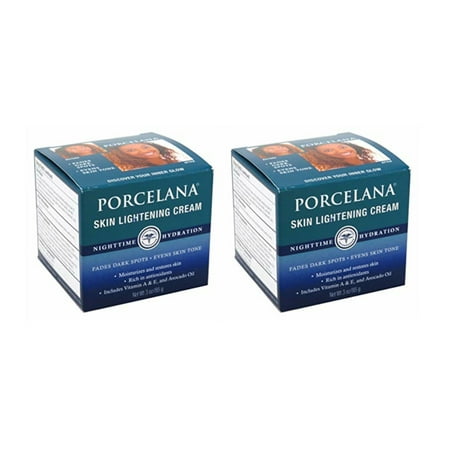 Renewal Home Facial Treatment - Porcelana Night Skin Lightening Cream Facial Night Treatment, 3 Ounce - 2 EA