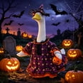 thumbnail image 4 of KOYPTL Halloween Goose Witch Dress for Porch 23" Cement/Plastic Goose Clothes Costumes,Halloween Gothic Goose Clothes with Tie/Hat/Bow Accessories for Party Outdoor Patio Yard Lawn Decoration, 4 of 7