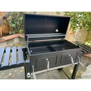 Summit Living 34'' Charcoal Grill Extra Large Portable BBQ  Grill, Black