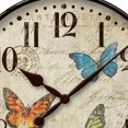 thumbnail image 2 of Westclox Butterfly Wall Clock 12 in Round Vintage Postcard Look Analog Multi-color, 2-Pack, 2 of 6