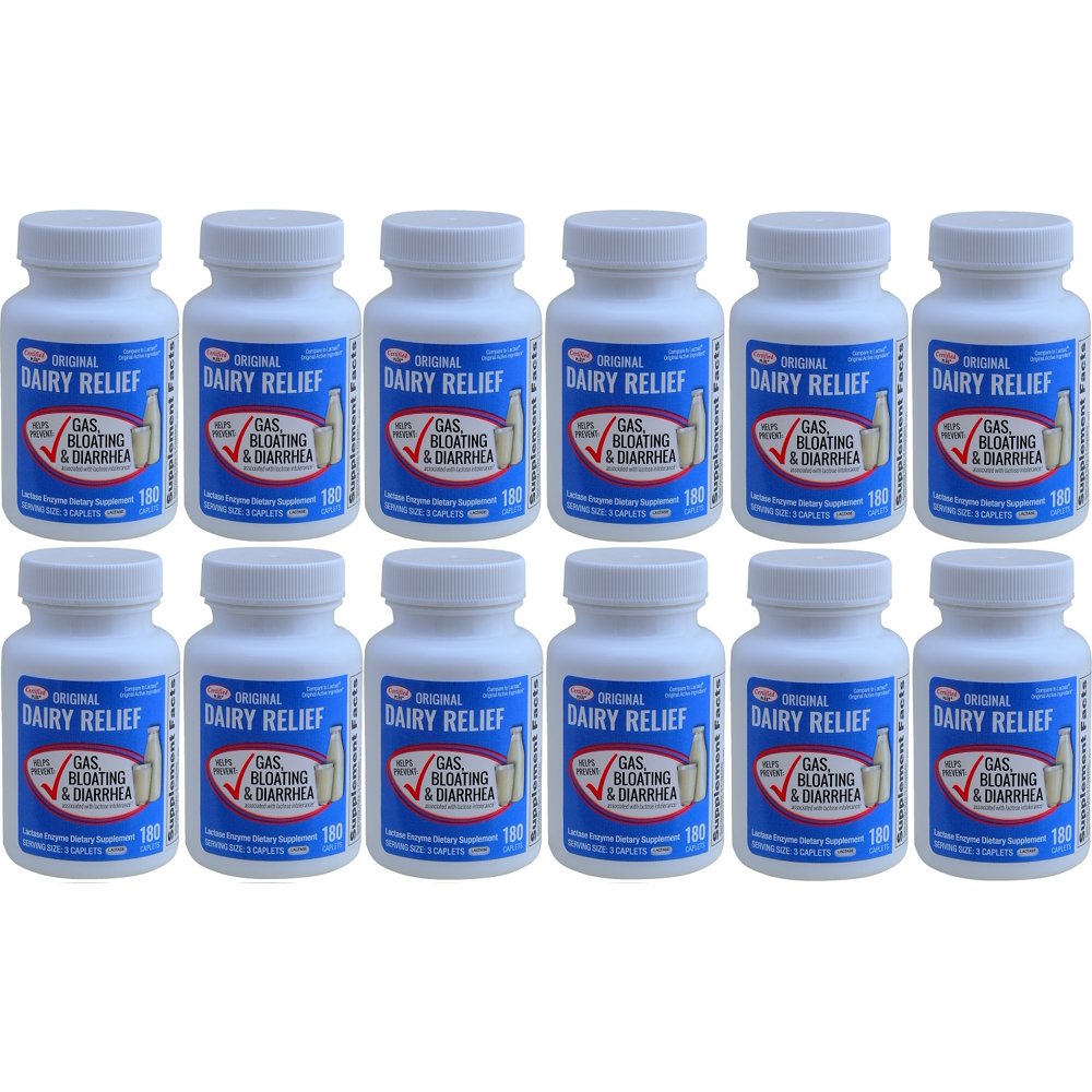 Lactase Enzyme 2160 Caplets Generic Lactaid Original Strength Walmart