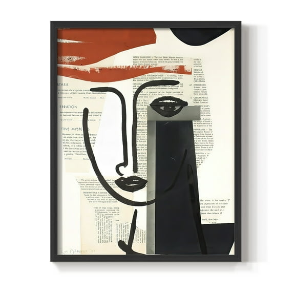 Faces of A Century VI in Paper Solid Wood 8 x 10 Framed Print