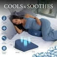 thumbnail image 3 of Pharmedoc Cooling Pregnancy Pillows for Sleeping Wedge Pillow, Maternity Pillow,Belly Wedge Memory Foam, Pregnancy Must Haves, New Mom Gifts for Women, Cooling Cover Navy Cooling Navy, 3 of 7