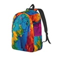 thumbnail image 1 of Disketp Vibrant Parrot Splash Art Mochila de Lona Estampada, Mochila Escolar de Viaje Ligera para Estudiantes y Portátil-Medium, 1 of 5