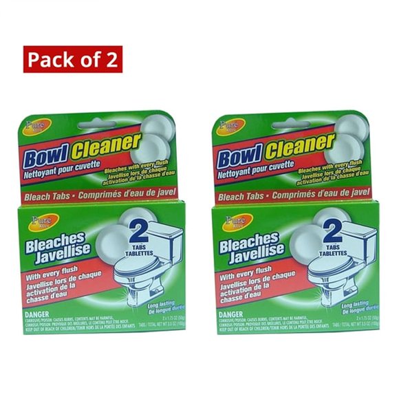 Pure Kleen Toilet Bowl Cleaner Tabs W/bleach 2pk Pack of 2