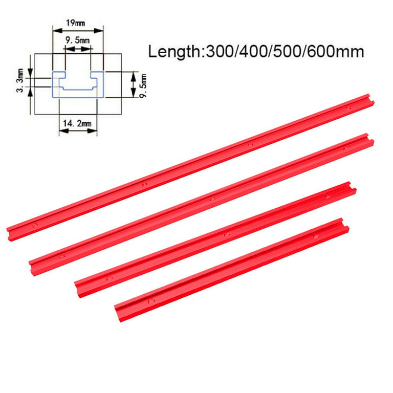 T Track Aluminum Alloy T-Slot Track T-Rail Aluminum T-Slot, with Screws for  Woodworking or Router Table Saw (Length) 300mm, 1Pcs)